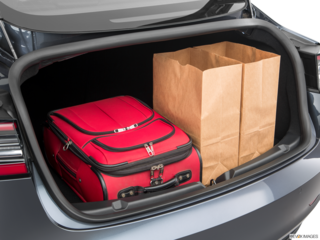 2018 tesla model-3 cargo area with stuff