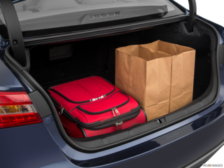 2018 toyota avalon cargo area with stuff