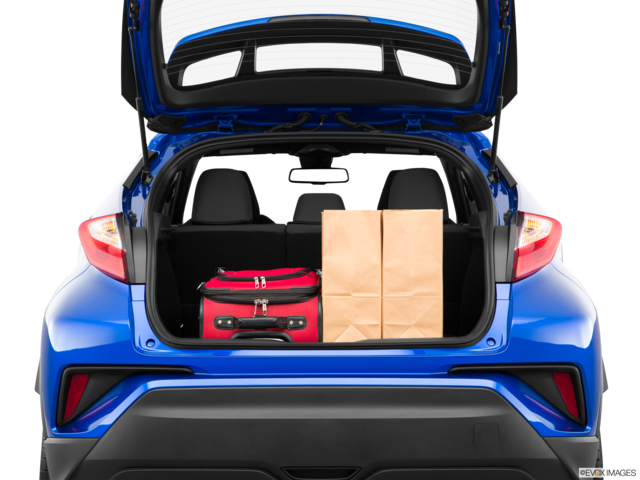 2018 toyota c-hr cargo area with stuff