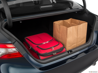 2018 toyota camry cargo area with stuff