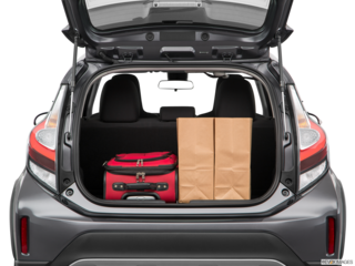 2018 toyota prius-c cargo area with stuff