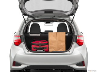 2018 toyota yaris cargo area with stuff