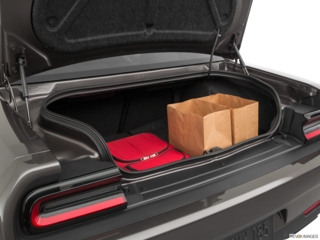 2019 dodge challenger cargo area with stuff