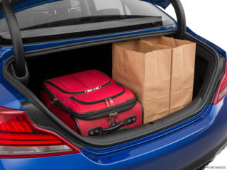 2019 genesis g70 cargo area with stuff