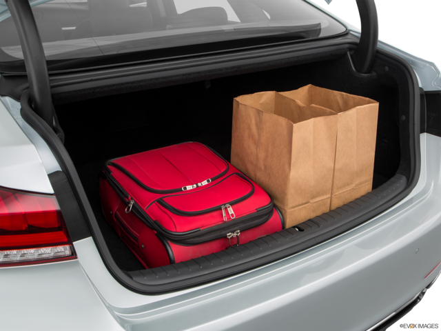 2019 genesis g80 cargo area with stuff