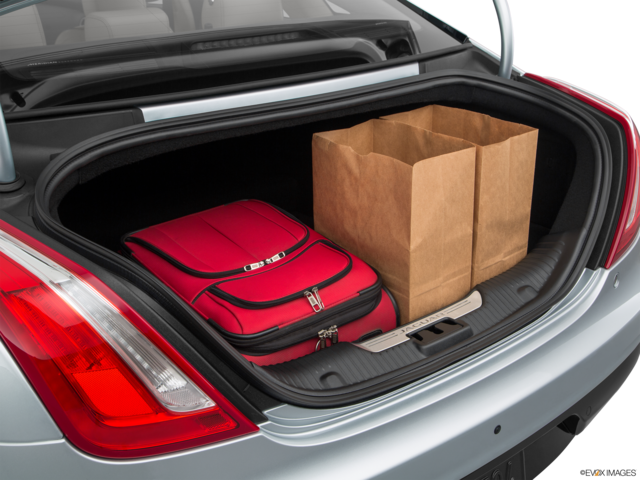 2019 jaguar xj cargo area with stuff