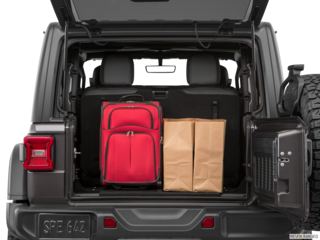 2019 jeep wrangler cargo area with stuff