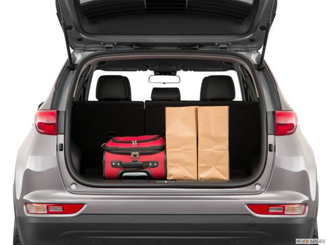 2019 kia sportage cargo area with stuff