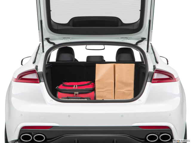 2019 kia stinger cargo area with stuff