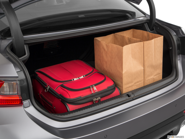 2019 lexus rc-f cargo area with stuff