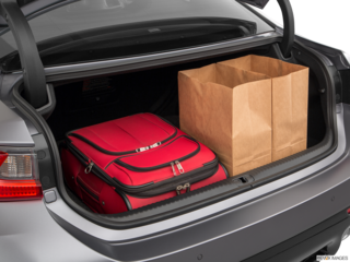 2019 lexus rc-f cargo area with stuff