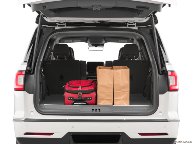 2019 lincoln navigator cargo area with stuff
