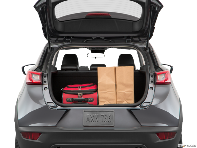 2019 mazda cx-3 cargo area with stuff