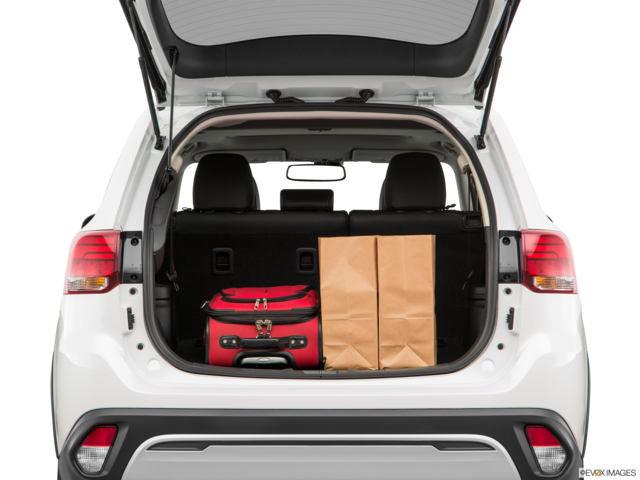 2019 mitsubishi outlander cargo area with stuff