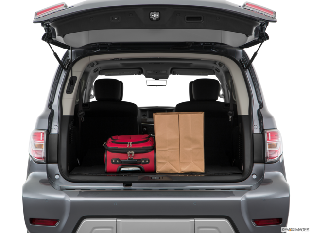 2019 nissan armada cargo area with stuff