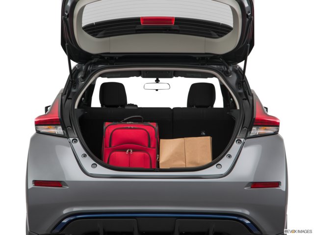 2019 nissan leaf cargo area with stuff