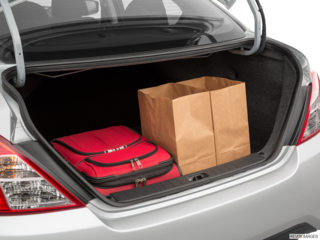 2019 nissan versa cargo area with stuff