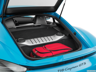 2019 porsche 718-cayman cargo area with stuff