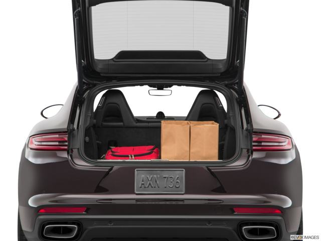2019 porsche panamera cargo area with stuff