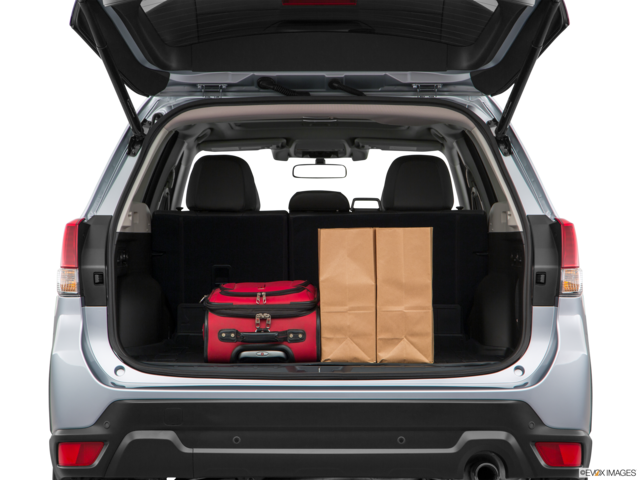 2019 subaru forester cargo area with stuff