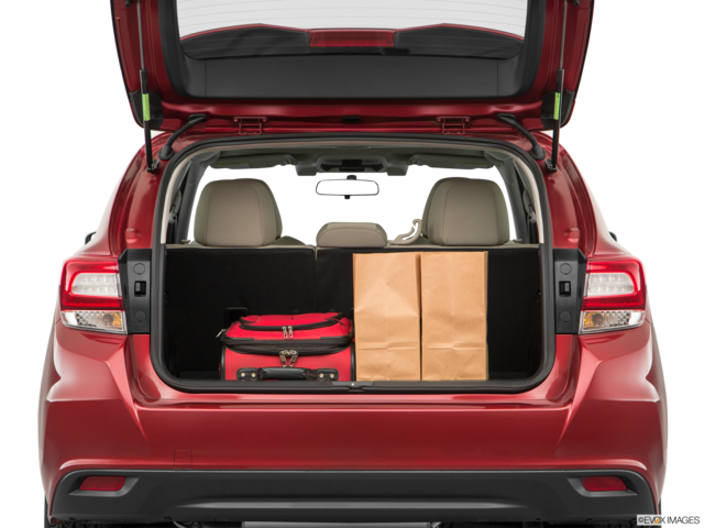 2019 subaru impreza cargo area with stuff