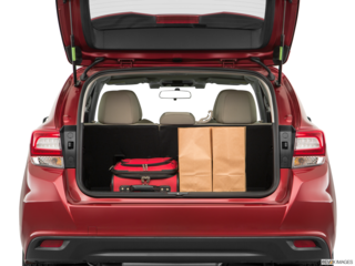 2019 subaru impreza cargo area with stuff