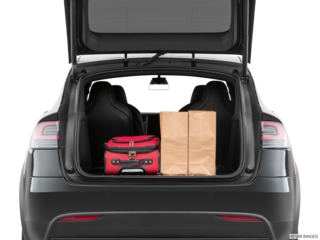 2019 tesla model-x cargo area with stuff