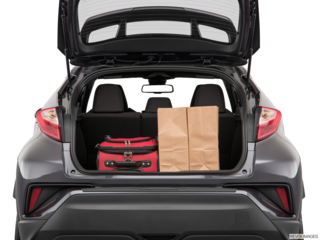 2019 toyota c-hr cargo area with stuff