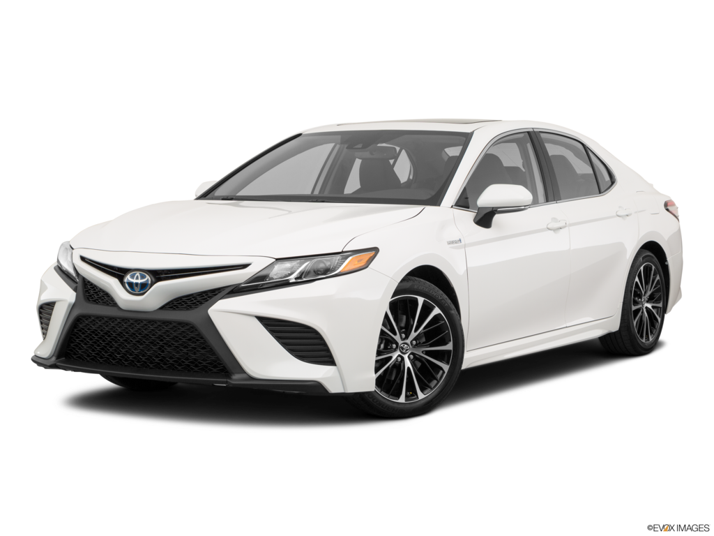 2019 toyota camry-hybrid angled front