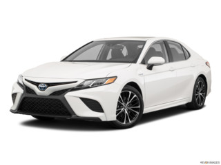 2019 toyota camry-hybrid angled front