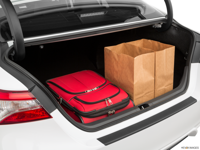 2019 toyota camry-hybrid cargo area with stuff
