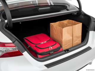 2019 toyota camry cargo area with stuff