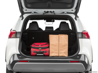 2019 toyota rav4-hybrid cargo area with stuff