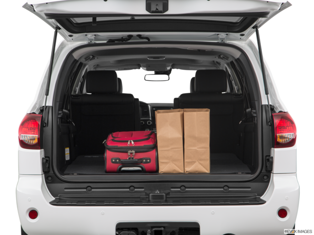 2019 toyota sequoia cargo area with stuff