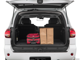 2019 toyota sequoia cargo area with stuff