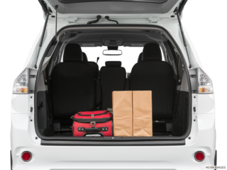 2019 toyota sienna cargo area with stuff