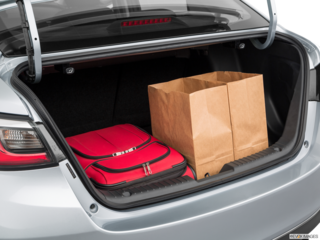 2019 toyota yaris cargo area with stuff