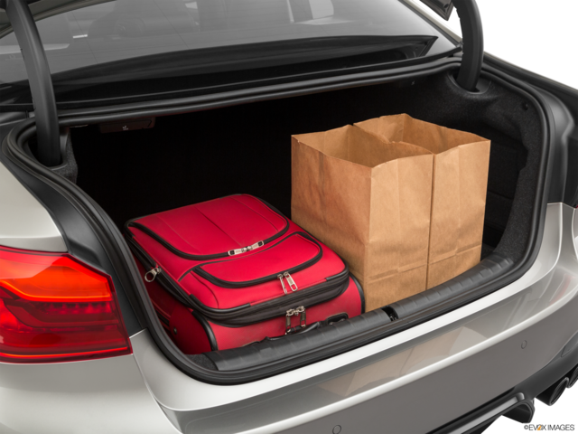 2020 bmw m5 cargo area with stuff