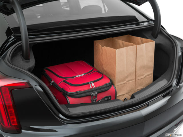 2020 cadillac ct5 cargo area with stuff