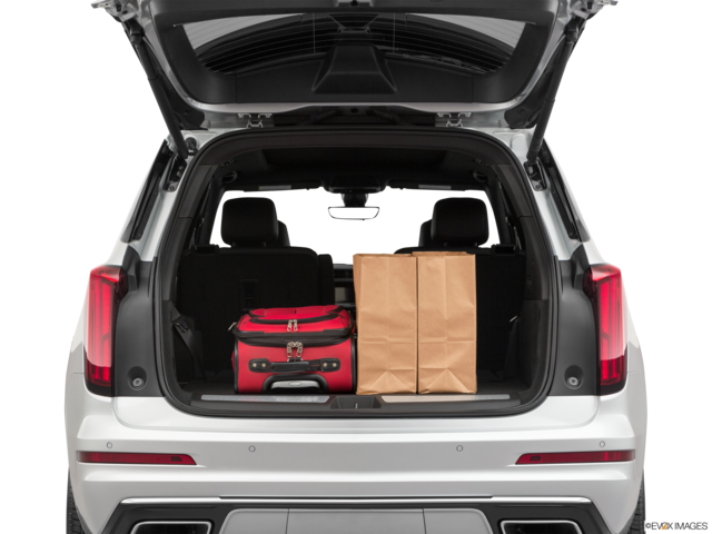 2020 cadillac xt6 cargo area with stuff