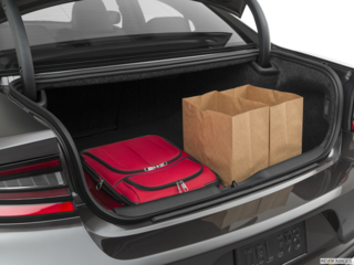 2020 dodge charger cargo area with stuff