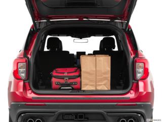 2020 ford explorer cargo area with stuff