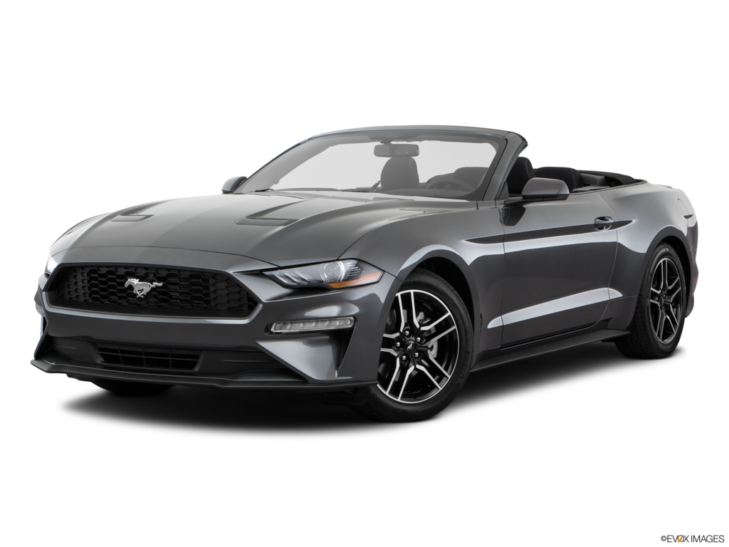 2020 ford mustang angled front