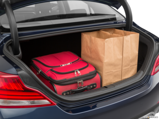 2020 genesis g70 cargo area with stuff