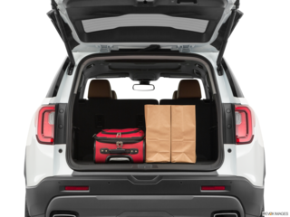 2020 gmc acadia cargo area with stuff