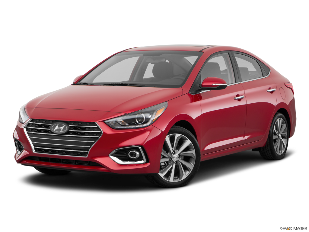 2020 hyundai accent angled front
