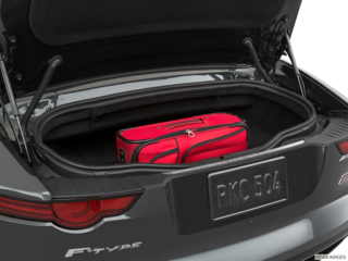 2020 jaguar f-type cargo area with stuff