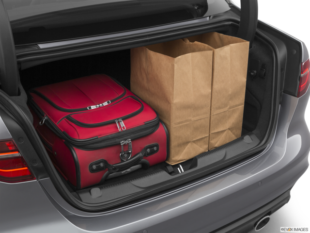 2020 jaguar xe cargo area with stuff