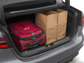 2020 jaguar xe cargo area with stuff