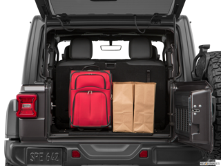 2020 jeep wrangler cargo area with stuff